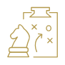 ikona konika szachowego z tablicą strategii