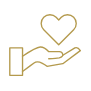 ikona serca na dłoni
