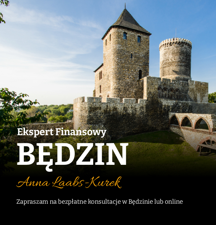 widok na zamek w Będzinie