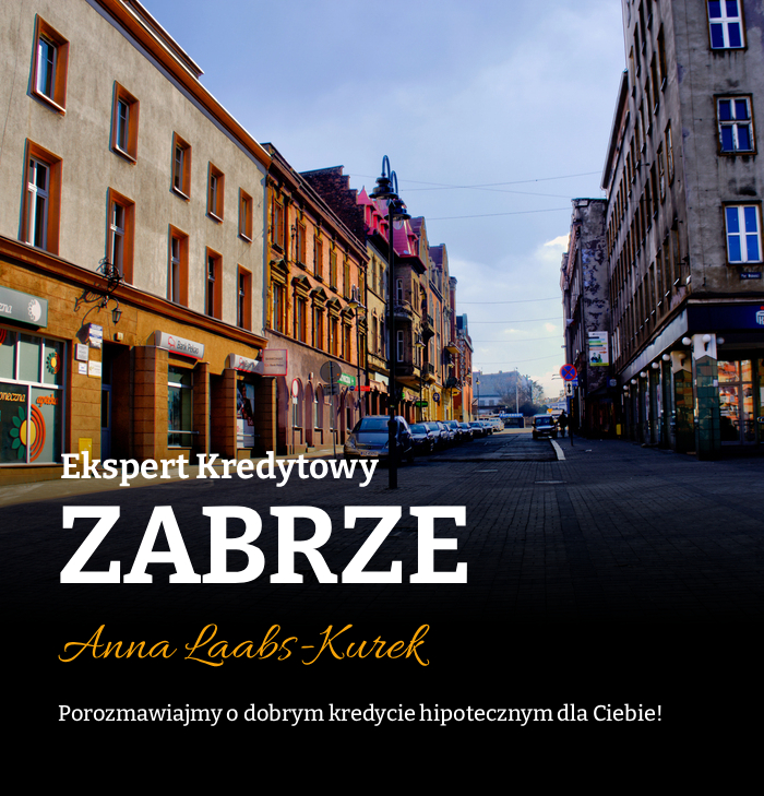 widok na budynki przy ulicy w Zabrzu